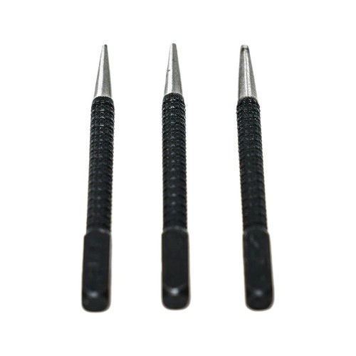 Nail Punch Set Steel Centre Scribe Metal Wood Marking Point 1/8" 1/16" 3/32" - Picture 3 of 4