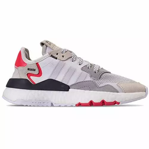 Adidas Juniors Kids Nite Jogger Sneakers, White/Cloud White/Shock Red - Picture 11 of 11