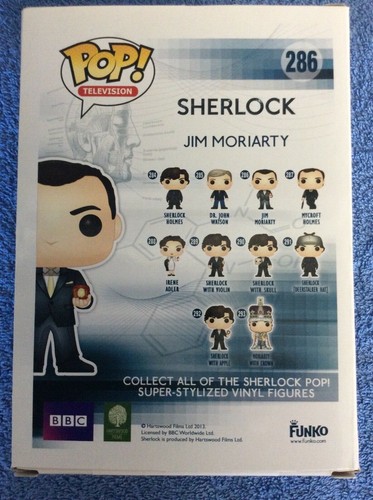 Funko Pop Vinyl Figur - TV-Serie Sherlock - Jim Moriarty mit Apfel #286 Neu - Bild 3 von 6