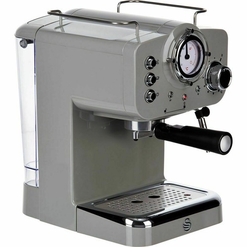 Swan SK22110GRN Retro 1.2L Tank Espresso Coffee Machine 15 bar Grey