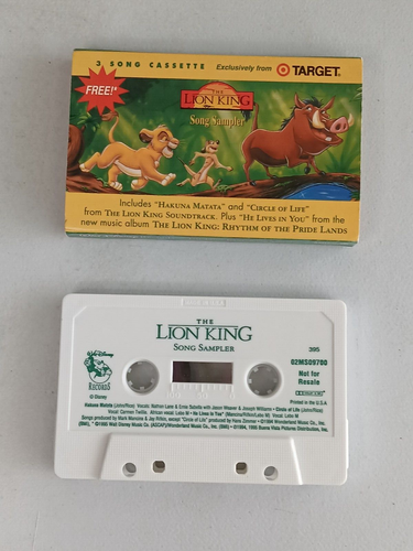 THE LION KING Song Sampler Cassette Tape 1995 Target Exclusive EUC - Picture 4 of 6