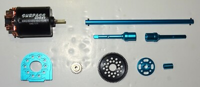 Tamiya TT02 Speed Upgrade Kit, Motor, Kardanwelle, Motorhalterung, Speed Gear, Ritzel