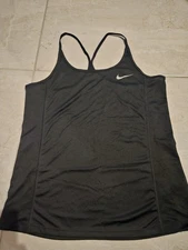 Nike Women's Size M  Black Dri-fit Thin Racerback Tank