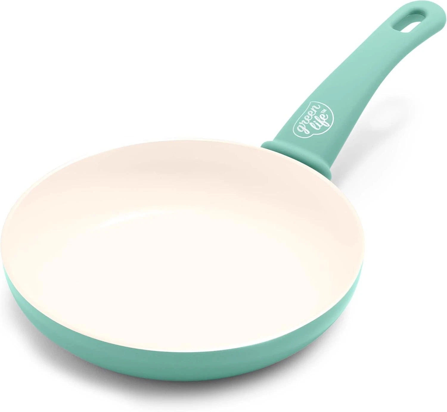 GreenLife Nonstick 8" Frying Pan Skillet, Non-Toxic PFAS-Free Turquoise