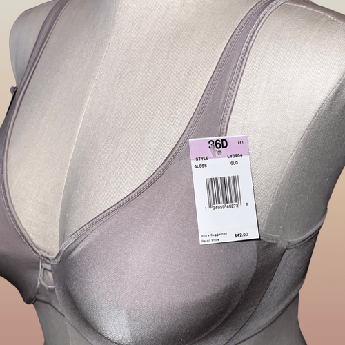 NWT Full Figure Hanes Lily Fit Nude Wired Bra Size 36D - Picture 4 of 7