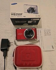 Samsung WB350F 16MP Wi-Fi Smart Camera Red 21x Zoom W Box Charger Case