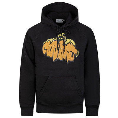 Carhartt Hooded Yute Sweatshirt Black - Loose Fit Graphic Print Pullover