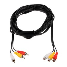 16ft RCA Cable 3RCA Male to 3RCA Female Audio Video Speaker Cable