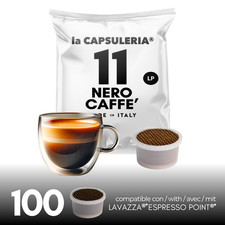Black Coffee 100 Capsules Compatible with Lavazza Espresso Point 0.24 per lighter