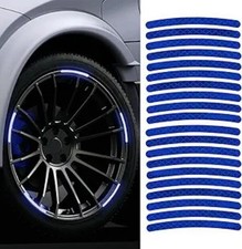 20PCS Reflective Wheel Decorative Stripe Stickers, Wheel Decals, N Color: Blue