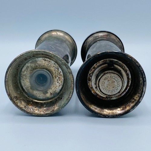 Vintage Silver Salt Shaker & Pepper Grinder Set Acciaia Garantito Made in Italy - Picture 4 of 6