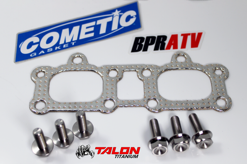 Cometic Manifold Exhaust Gasket Seal TITANIUM Bolts Polaris RZR XP 1000 3610184 - Foto 5 di 24
