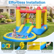 Wet Dry Bounce House Kids Water Park Castle