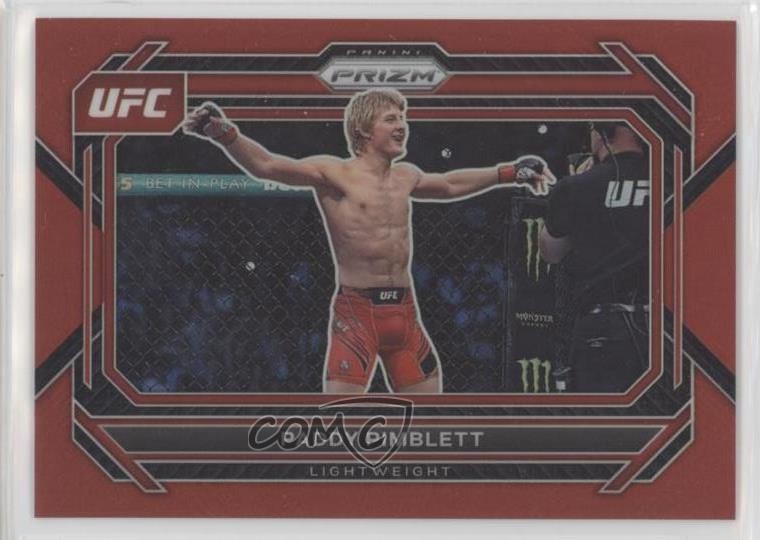 2023 Panini Prizm UFC Red Prizm 157/199 Paddy Pimblett #87 4m4