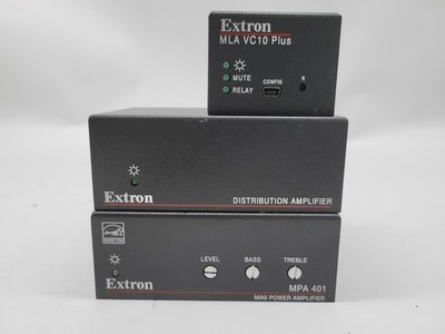 X3 Extron MLA VC10 Plus & Distribution Amplifer & MPA 401 Mini Power Amplifier