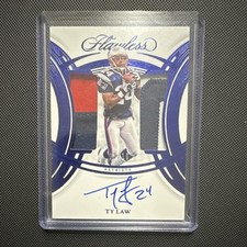 Panini Flawless Dual Patch Autograph Ty Law /10 New England Patriots NFL