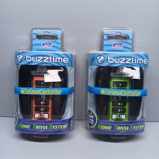 2 BUZZTIME HOME TRIVIA SYSTEM LIME GREEN ORANGE WIRELESS CONTROLLERS -Sealed