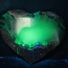 Natural Rare Volcanic Agate Crystal Heart carving 4560G (UV reactive crystal) — photo 6