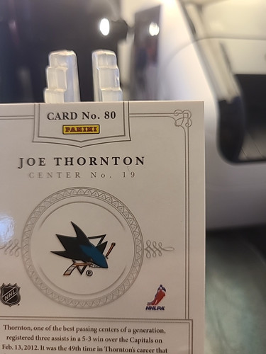 2011-12 Panini Dominion Joe Thornton Base Auto Patches 59/60 - Bild 8 von 11