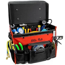 Rolling Tool Bag 18-inch 19 Pockets Bag with 2 Wheels With Telescoping Handle