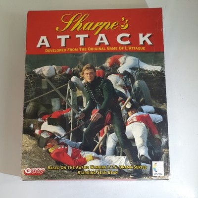 Vintage ''Sharpe's Attack'' Brettspiel Gibsons Games Central TV komplett (1996)
