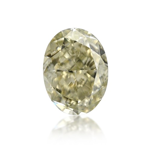 0.71 Carat Natural Fancy Light Brownish Greenish Yellow Diamond Oval Cut SI1 GIA - Picture 3 of 7