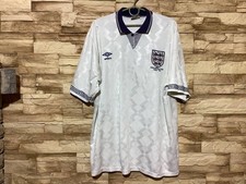 ENGLAND 1990 1992 Home World Cup Football Shirt Soccer Jersey Umbro Sz 44