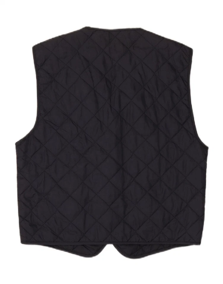 SPALDING Mens Quilted Waistcoat Medium Navy Blue CB03 - Image 4 of 4