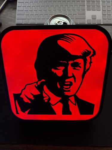 TRUMP Illuminated Wall Sign United States American Flag Led Light Box you missed - Picture 1 of 11