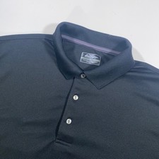 Ben Hogan Performance Mens Golf Polo Shirt Black Textured Short Sleeve Large