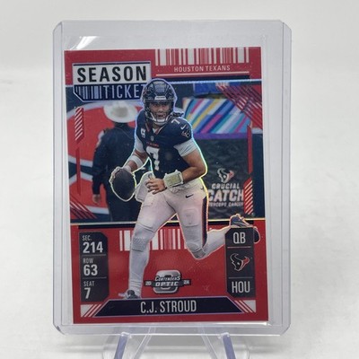 2024 Panini Contenders Optic C.J. Stroud Season Ticket Red Prizm 101/199 Texans