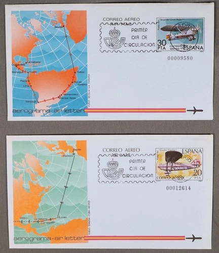 MayfairStamps Spain FDC 1982 Airplane Flight Routes 2 First Day Cover aaw_76829