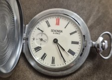Vintage Sekonda Pocket Watch 18 Jewels 49 mm Working