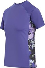 2PK Kanu Surf womens Marina Upf 50 Short Sleeved Active Rashguard  Workout Top