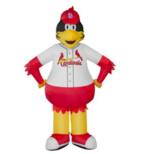 7' Air Blown LED Inflatable MLB St. Louis Cardinals Fredbird Mascot Yard Decor