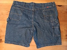 Wrangler Denim Carpenter Shorts Mens 48 Medium Wash 64WC6DI 100 Cotton 10"