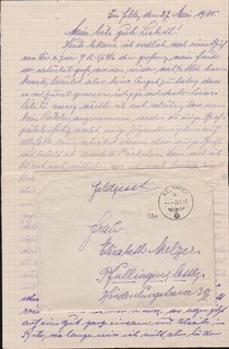 25. Infanterie Division. Raum Laon Frankreich. FP. Brief mit Inhalt 27. Mai 1940