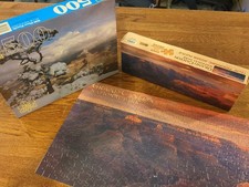 Two 500 Pc GRAND CANYON Jigsaw Puzzles, Panoramic 100 Winter New,Sealed