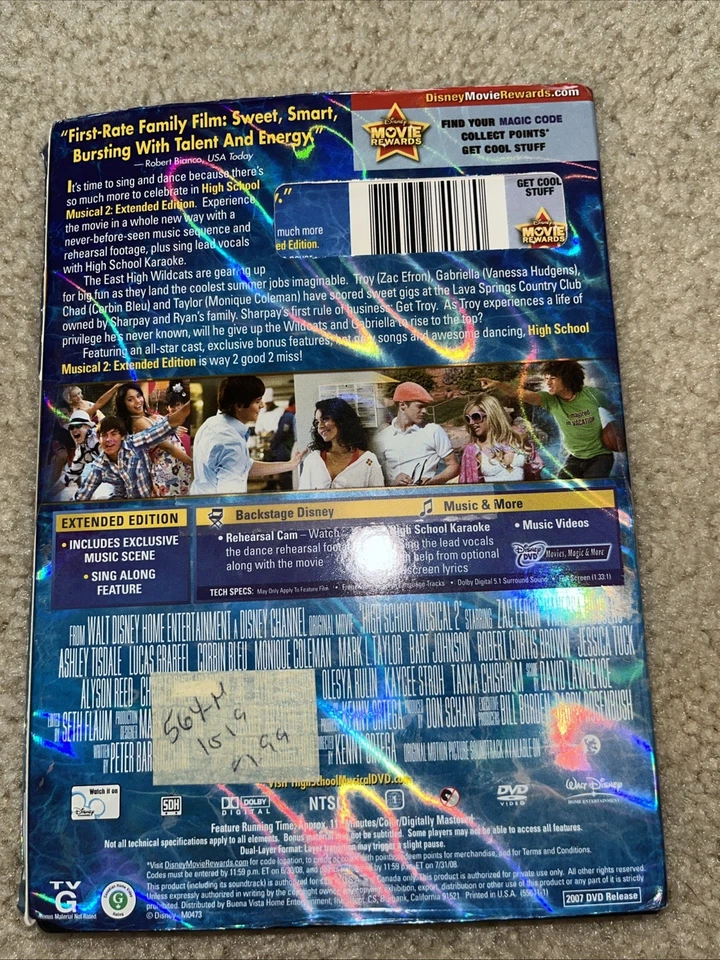 High School Musical 2 Extended Edition Zac Efron Vanessa Hudgens 2007 - Image 2 of 2