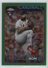 2024 Topps Chrome Green Refractor 51/99 Drew Rom #195 1jk8