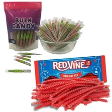 Red Vines Style Licorice + Sour Punch Twists – 2LB Combo – Bulk Candy Mix – Sale