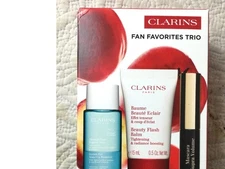 Clarins Fan Favorites Trio:Instant Eye Makeup Remover*Beauty Balm*Volume Mascara