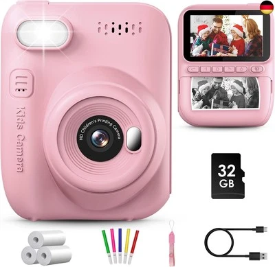 BESUCHE DEN GREENKINDERSTORE GREENKINDER Sofortbildkamera Kinder,14MP 3.0 Zoll Bildschirm Kinderkamera