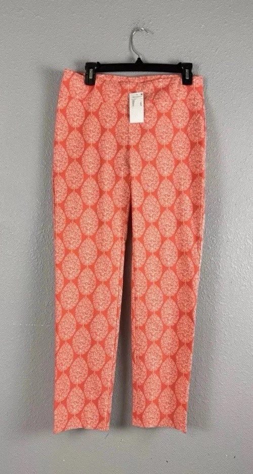 J. McLaughlin Pants 2 Coral Stretch Pull On Masie Back Pockets New $168