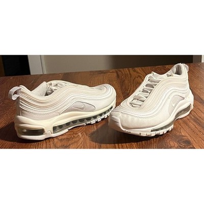 Nike Air Max 97 GS Triple White Sneakers Youth Size 5Y Womens 6.5