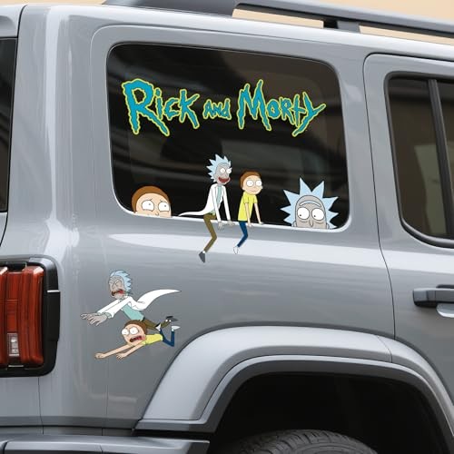 Pegatinas divertidas para coche con licencia oficial - Vinilo impermeable 2 piezas - Rick and Morty - Imagen 5 de 8