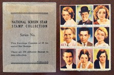 1932 National Screen Star Stamp Collection, 18 Stamps in Envelope-Mary Pickford