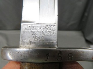PRE WWI SPANISH MODEL 1893 MAUSER BAYO W/ SCABBARD TOLEDO 1903
