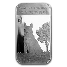 1 oz Silver Bar - APMEX (2018 Year of the Dog) 68.39 per troy oz