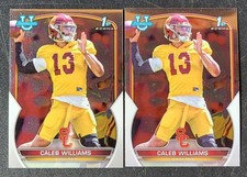 (2) Caleb Williams 2022 Topps Bowman University Cards USC Bears QB